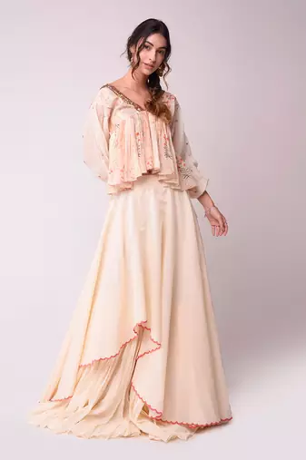 Ivory Organic Cotton Lehenga Set