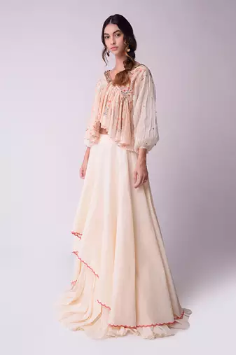 Ivory Organic Cotton Lehenga Set
