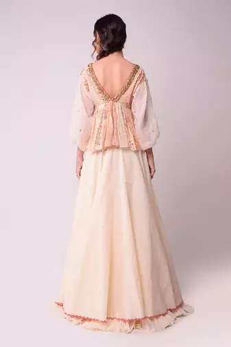 Ivory Organic Cotton Lehenga Set