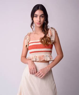 Ivory Organic Cotton Lehenga Set 3