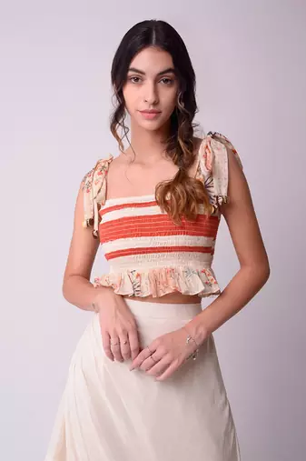 Ivory Organic Cotton Lehenga Set