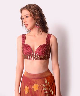 Multicolour Tissue Lehenga Set 5