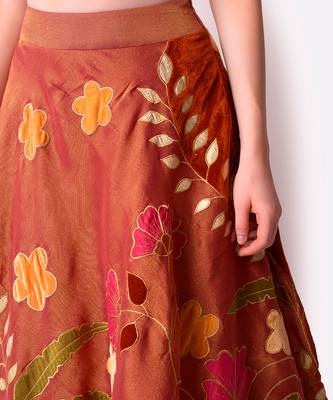 Multicolour Tissue Lehenga Set 6