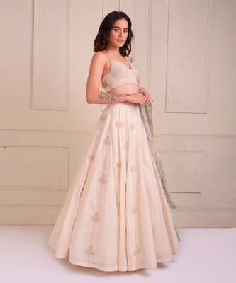Ivory Print Organic Cotton Lehenga Set 3