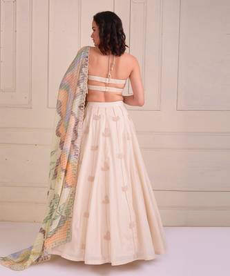 Ivory Print Organic Cotton Lehenga Set 5
