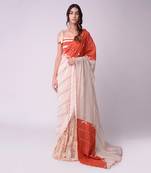 Ivory Organic Cotton Saree Set