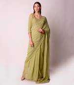 Jade Georgette Saree Set