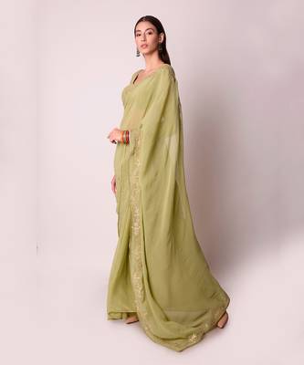 Jade Georgette Saree Set 2