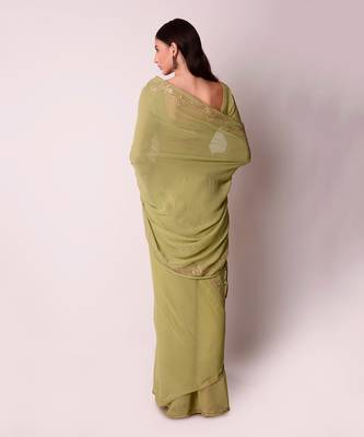 Jade Georgette Saree Set 3