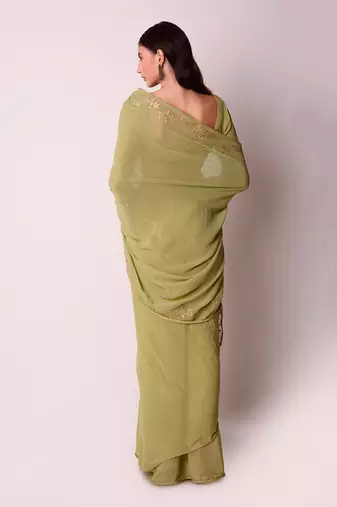 Jade Georgette Saree Set