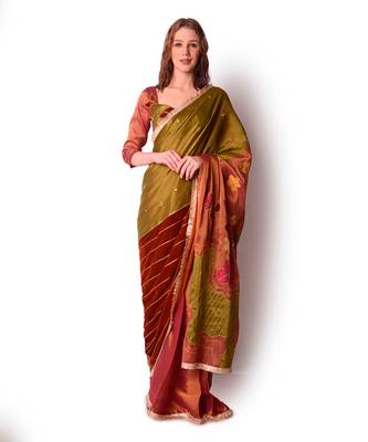 Multicolour Tissue Saree Set 1