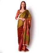 Multicolour Tissue Saree Set