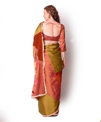 Multicolour Tissue Saree Set 2