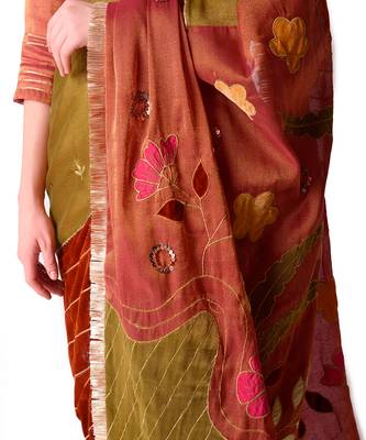Multicolour Tissue Saree Set 6