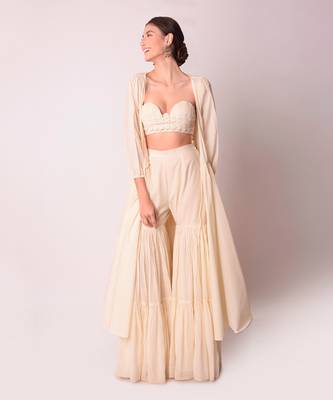 Ivory Organic Cotton Jacket Set 1