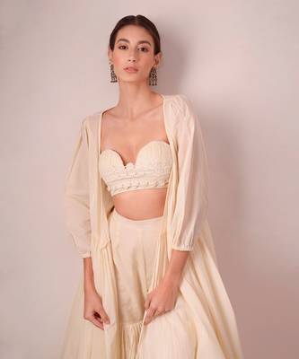 Ivory Organic Cotton Jacket Set 3