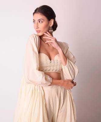 Ivory Organic Cotton Jacket Set 5