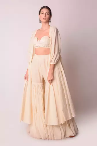 Ivory Organic Cotton Jacket Set
