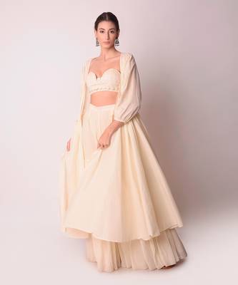 Ivory Organic Cotton Jacket Set 7