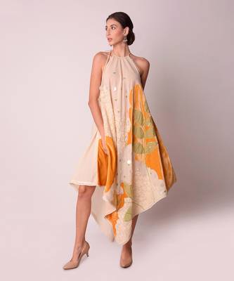 Ivory & Mustard Organic Cotton Dress 1