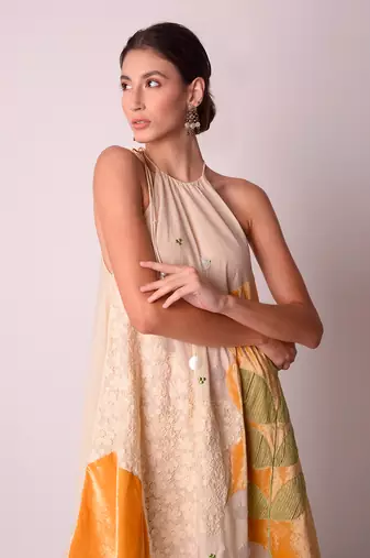 Ivory & Mustard Organic Cotton Dress