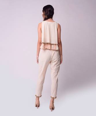Ivory Organic Cotton Top With Pants 3