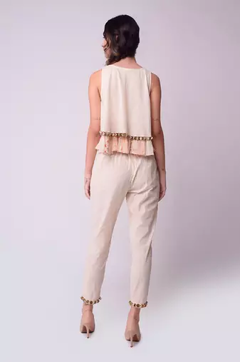 Ivory Organic Cotton Top With Pants