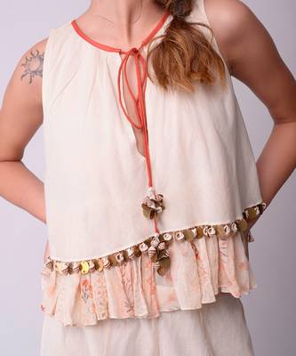 Ivory Organic Cotton Top With Pants 5