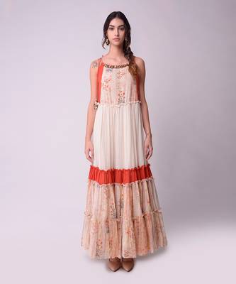 Ivory & Rust Organic Cotton Dress 1