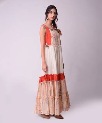 Ivory & Rust Organic Cotton Dress 2
