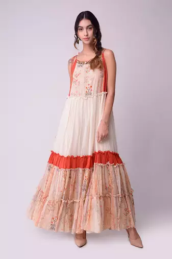 Ivory & Rust Organic Cotton Dress