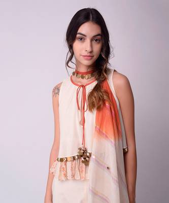 Ivory Organic Cotton Sharara Set 4