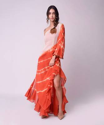 Ivory & Rust Organic Cotton Dress 1