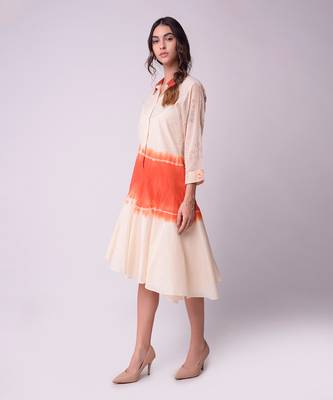 Ivory & Rust Organic Cotton Dress 2