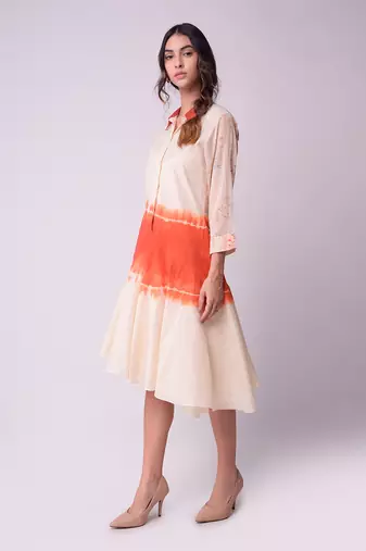 Ivory & Rust Organic Cotton Dress