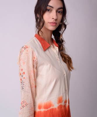 Ivory & Rust Organic Cotton Dress 4