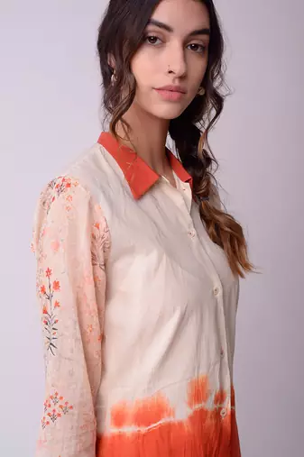 Ivory & Rust Organic Cotton Dress