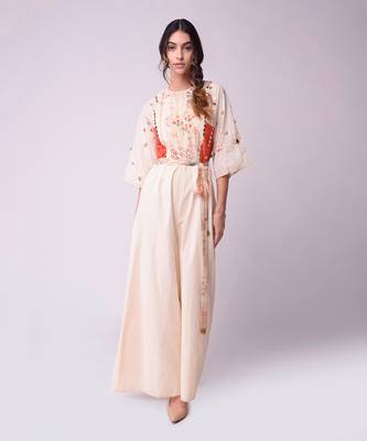 Ivory Organic Cotton Jumpsuit 1