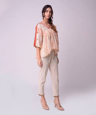 Ivory Organic Cotton Top With Pants 1