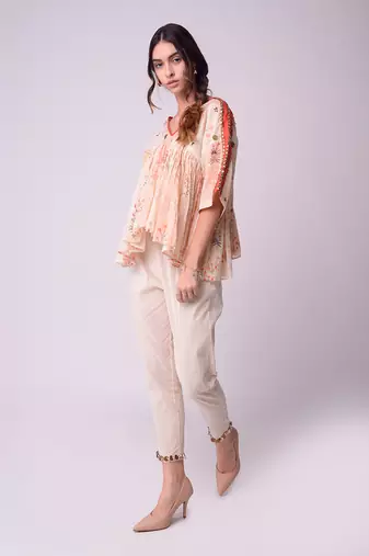 Ivory Organic Cotton Top With Pants