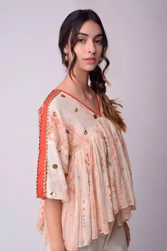 Ivory Organic Cotton Top With Pants