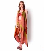 Multicolour Tissue Jacket Set