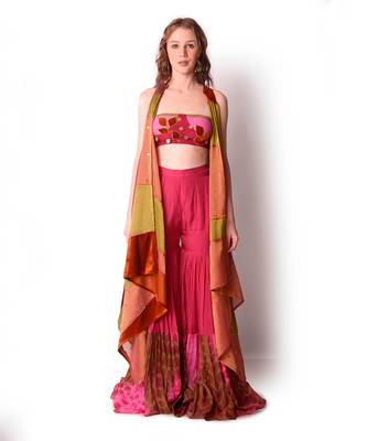 Multicolour Tissue Jacket Set 1