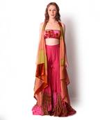 Multicolour Tissue Jacket Set