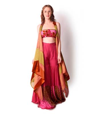 Multicolour Tissue Jacket Set 3