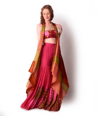 Multicolour Tissue Jacket Set 5