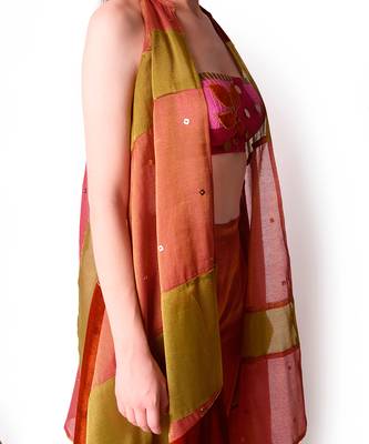 Multicolour Tissue Jacket Set 7