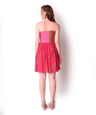Magenta Crepe Dress 2