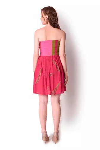 Magenta Crepe Dress