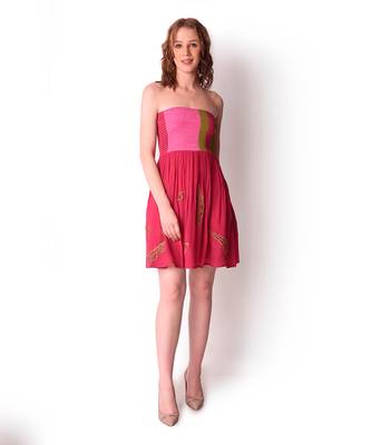 Magenta Crepe Dress 3